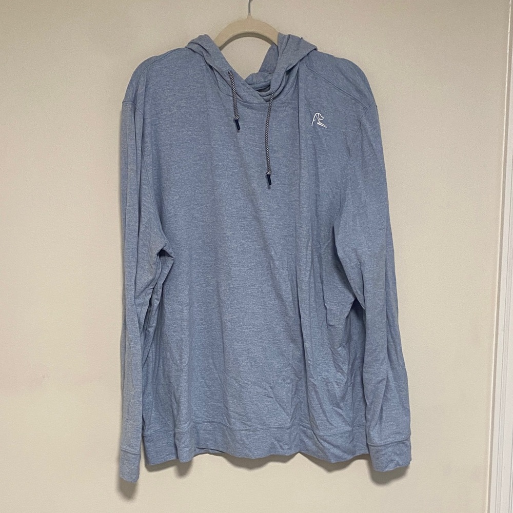Rhoback Heathered Sky Blue Hooded Long-Sleeve Pullover